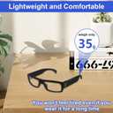 Camera Glasses Outdoor Sport Glasses 1080P HD Video Smart Glasses Camera Recording Portable Wearable Eyeglass for Climbing, Driving, Cycling, Hiking, Hunting, Fishing