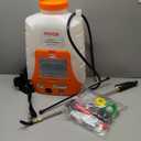 VEVOR Battery Powered Backpack Sprayer, 0-90 PSI Adjustable Pressure, 4 Gallon Tank, Back Pack Sprayer with 8 Nozzles and 2 Wands, 12V 8Ah Battery, Wide Mouth Lid for Weeding, Spraying, Cleaning