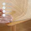 LovePads Clear Table Cover Protector, 42 x 90 Inch 2mm Thick Plastic Table Cover, Table Protector for Dining Room Table, Waterproof Dresser Cover Top for Kitchen, Coffee, Writing Desk