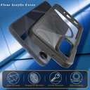 for Samsung Galaxy A16 5G Case, [Transparent & Holster Series] Belt Clip Full Body Shockproof Protective Cell Phone Cover with 2 Pack Tempered Glass Screen Protector (Black/Clear)