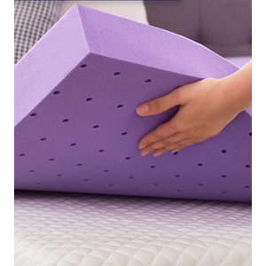 BDEUS 2 Inch Gel Memory Foam Mattress Topper Ventilated Soft Mattress Pad, Bed Topper, CertiPUR-US Certified, Twin Size, Purple