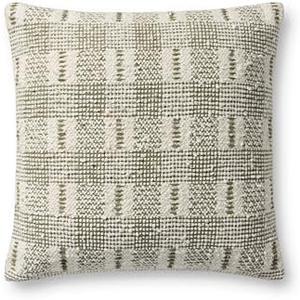 Loloi II Collection PLL0185 Ivory/Green 18'' x 18'' Cover Only Pillow