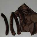 Heatless Curls Overnight Rods Jumbo Set, Heatless Hair Curler Velvet Satin Jumbo Flexi Rods to Sleep in, No Heat Overnight Sleeping Blowout Curls Wave Styling Tools with Silk Scarf 4pcs Brown