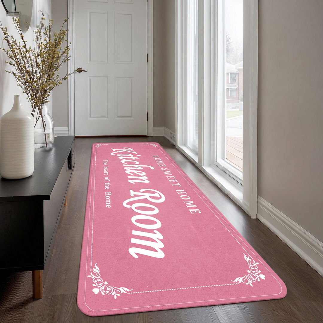 Runner Rugs for Kitchen Hallway, Modern Washable Bathroom & Laundry Room Mat, Non-Slip Microfiber Doormat for Entryway, Small Rugs Indoor Use - Skid Resistant Backing 24x72 inch