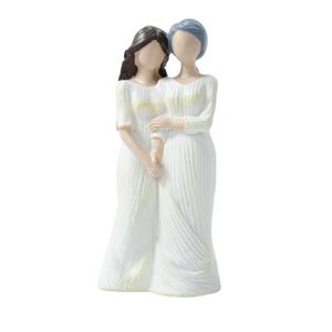 Meicyan Gifts for mom Birthday, Mother Daughter Figurine with Hand-Carved, Gifts for mom from Daughter, Retirement Gifts, Mother of The Bride Gifts, Memorial Gifts, Statues for Home Decor