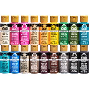FolkArt Acrylic Paint Set (2-Ounce), PROMOFAII Colors II (20 Colors)