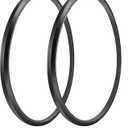 Wheelchair Rear Wheel Replacement Tire, 24 "X 1" Universal Flat-Free Polyurethane Tire,Equipped with installation tools, Wheelchair accessories for all brands(1 Pair) (Black)