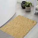 Home Weavers Bell Flower Collection 17"x24" Rectangle 100% Cotton Tufted Bath Rugs, Extra Soft and Absorbent Bath Rugs, Non-Slip Bath Mats, Machine Washable, Bathroom Bath Mats for Floor, Yellow