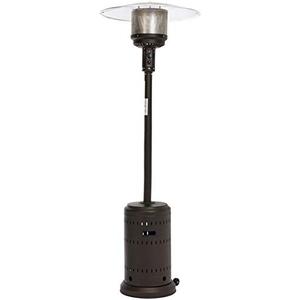 Amazon Basics 46,000 BTU Outdoor Propane Patio Heater with Wheels, Commercial & Residential - Sable Brown Amazon Basics 46,000 BTU Outdoor Propane Patio Heater with Wheels, Commercial & Residential - Sable Brown