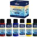 9 x BLUEBIRD Acrylic Pouring Paint, Black, 3.4 Fl Oz - Easy To Use & Ready To Pour Acrylic Paint for Canvas, Paper, Wood