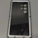 Lunivop for Samsung Galaxy S24 Ultra Case Heavy Duty Metal Phone case para Built-in Screen Lens Protection Protective dust Proof Military Grade Rugged [The Fingerprints Don't Work] Silver