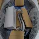 23"x14" Blue Bathroom Vessel Sink, Leaf Shape Tempered Glass Sinks And Faucet Combo, Washing Basin Bowl Waterfall Chrome Brass Pop Up Drain