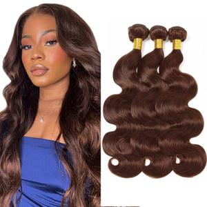 Brown Bundles Human Hair #4 Body Wave Bundles 24 26 28 inch Color 4 Human Hair Bundle Brown Body Wave Bundle