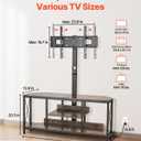 VEVOR 45" TV Stand with Mount for up to 75 in TVs, Entertainment Center with Power Outlet & LED Lights, Height Adjustable TV Console with Mount with 3 Tiers Storage Cabinets for Bedroom, Living Room