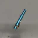 HONG DIAN M2 Black Forest Mini Fountain Pen, Medium Soft Nib & Sleek Shape Aluminium Short Pocket Travel Pen (Lake Blue)