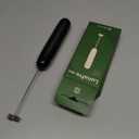 Maestri House Rechargeable Milk Frother, LunaFro Mini Handheld Electric Foam Maker Detachable Stainless Steel Whisk Drink Mixer Foamer Mini Blender for Matcha, Lattes, Cappuccino, No Stand (Black)