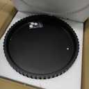 Emma & Ella Round Decorative Tray for Coffee Table Decor  Concrete Round Tray Home Decor  Circle Centerpiece Bandejas Decorativas for Living Room, Ottoman, Vanity, or Entryway (Black)