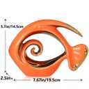 Orange Gold Ceramic Fish Figurines - Coastal Home Decor, Modern Ocean Centerpieces for Living Room, Dining Area, Bathroom, Office, Coffee Table, Beach House, Nautical, Seaside, Entrance, Shelf Display