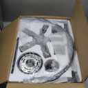 QMNHAU 19'' Black Chandelier for Dining Room, 5Light Modern Farmhouse Chandelier with Geometric Cage Adjustable Industrical Hanging Pendant Light Fixture for Kitchen Entryway Hallway Foyer Bedroom