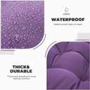 DANGHOOGY Outdoor/Indoor High Back Chair Cushion, Waterproof Outdoor Rocking Chair Cushion with Ties, Tufted Replacement Seat Cushions for Outdoor Furniture, Purple
