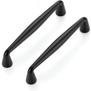 Ravinte 5 Pack 3-3/4 Inch Matte Black Kitchen Cabinet Handles Solid Zinc Alloy Cabinet Pulls Cupboard Hardware Drawer Handles