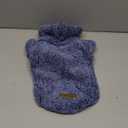 EXPAWLORER Fuzzy Dog Sweaters, Double-Sided Plush Fleece Soft Doggie Hoodie with Leash Hole, Pet Cold Weather Clothes Winter Coat, Sherpa Hooded Sweatshirt for Small Dogs(Blue S)