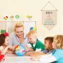 Who Does God Say I Am Banner-Christian Inspirational Pennant Wall Decor,Nursery Banner Flag for Baby Toddler Kids,Baby Room Changing Table Home Altar Decor-Birthday Baby,Shower Gift