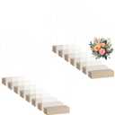 15 Pack Arch Acrylic Sign with Wood Stand, 5 x 3 Inch Clear Arched Table Signs Numbers Name Place Cards, Acrylic Blanks with Frame Stand for Wedding Restaurant Drink Menu Invitations Sign