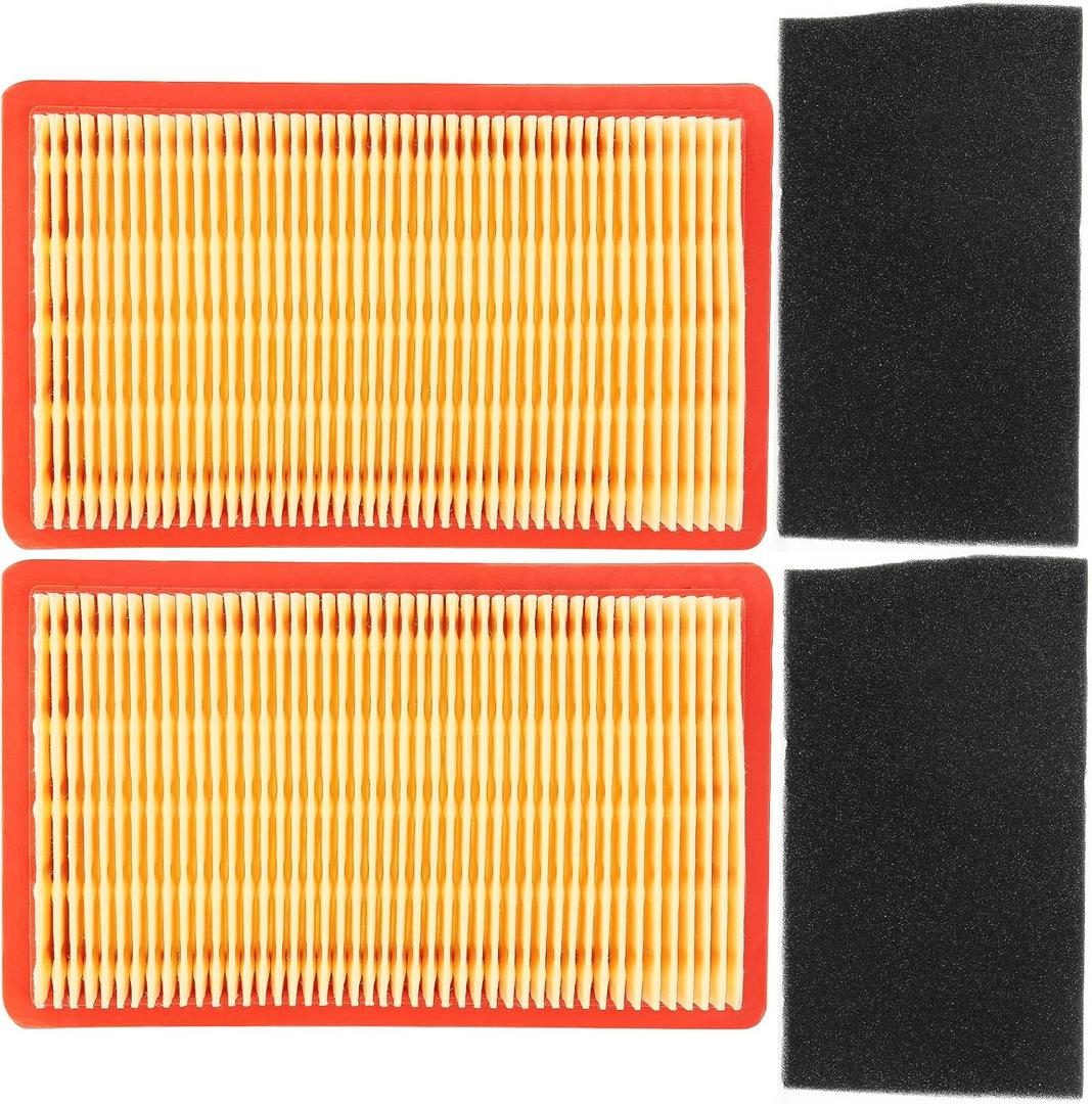 2 x 2 Pack Filter Compatible with Troy-Bilt TB270ES 6021P 159cc 173cc 4.5-6.5 HP OHV 11A 12A Push Walk-Behind TB105 TB120 TB130 TB220 TB230 12AI86K1066 12AI86K2266 12AI83K1066 12AI83K2266