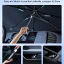 [Upgraded] Nmoiss Windshield Sun Shade Umbrella - [Vinyl Coating Heat Shield] Protect Car from Sun Rays & Heat Damage Keep Cool and Protect Interior, Spring Structure Edge Medium 56" L x 31" W