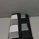 Tinideya 4' x 6' Mardi Gras Outdoor Rug Plastic Straw Front Doormat Mat Patio Deck Mat Waterproof Outdoor Rug Outside Indoor Garden Lawn Balcony Porch Holiday Decor (Plaid Buffalo,Black and White)