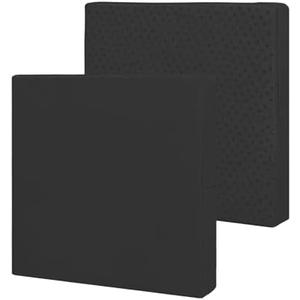 Easy-Going Waterproof Patio Cushion Covers ONLY Cover 22x22x4 inch 2 Pack Replacement Non-Slip Outdoor Seat Cushion Slipcover with Zipper. Black