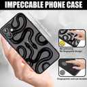 Compatible for iPhone 12 Case with Bling Camera Lens Protector Cute Fashion Luruxy Black Snake 3D Pattern Slim Shockproof iPhone 12 Case for Women Girls Men Boys