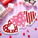 Valentine's Day Bathroom Rug Love Heart Shape Door Mat Cute Valentines Shower Mat Valentine Day Decoration Non Slip Washable Bath Rug for Valentines