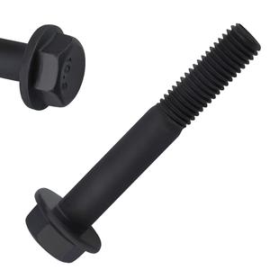 12-Pack M8-1.25 x 55mm Flanged Hex Head Bolts, Heavy-Duty Flanged Hex Screws, Industrial Grade 10.9 Black Oxide Alloy Steel, Partial Thread, for Pump, Car Repair, DIY