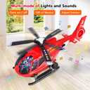 ele ELEOPTION Airplane Toy Infrared Remote Control Plane Toys Helicopter with Lights and Music Aeroplane Toys for 3 4 5 6 7 8 Year Old Boys Girls Kids Gift White, 9.8 inches
