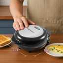 Elite Gourmet EOM205 Non-Stick Omelet Frittata Snack Pocket Maker for 2 Individual 6.5" Omelets, Stainless Steel and Black