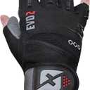 skott Evo 2 Weightlifting Gloves with Integrated Wrist Wrap Support-Double Stitching for Extra Durability-Get Ripped with The Best Body Building Fitness and Exercise Accessories (Medium, Black/Gray)