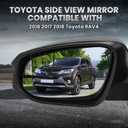 Left Driver Side Mirror Compatible with Toyota RAV4 2016 2017 2018 Door Mirrors Power Glass Manual Folding Non-Heated