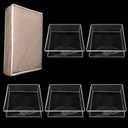 Geetery Plastic Sofa Seat Cushion Covers PVC Waterproof Couch Covers Furniture Sofa Seat Slipcover for Against Cat Dog Clawing Scratching, 28x28x9 Inch(Clear,5 Pcs)