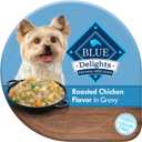 Blue Buffalo Delights Small Breed Natural Wet Dog Food, Rotisserie Chicken Flavor in Gravy, 3.5-oz Cups, 12 Count (Best BY: 2027/08/19)
