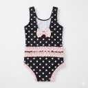 Hudson Baby Unisex Baby and Toddler Swimsuit, Mermaid (18-24 Months, Black Dot Pink Baby)
