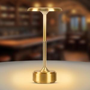 5200mAh Rechargeable Cordless LED Table Lamps Touch Sensor Light, 3-Levels Portable Dimming Wireless Battery Operated Lamp,Night Light/Restaurant Table/Outdoor/Coffee/Bar (Gold)