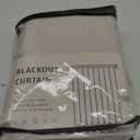 100% Blackout Shield Linen Blackout Curtains for Bedroom 84 Inches Long, Back Tab/Rod Pocket Living Room Drapes, Thermal Insulated Blackout Curtains 2 Panels Set, 50" W x 84" L, Cream