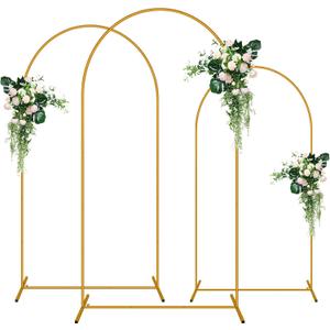Pack of 3 Arch Backdrop Stand (7.2FT/6.6FT/6FT), Metal Backdrop Arch Stand, Decoration Balloon Arch Stand, Gold Wedding Arch Stand for Party Backdrop