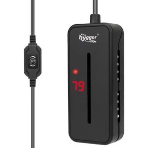 hygger Small Submersible Aquarium Heater 25W Mini Betta Fish Tank Heater with LED Display Adjustable Temperature for 2-5 Gallon Freshwater Saltwater Coral Reef Tanks