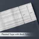 MIULEE Stone Blue Back Tab Blackout Curtains 63 Inch Length 2 Panels Set for Living Room Bedroom Privacy, Rod Pocket/Pinch Pleat Thermal Insulated Room Darkening Pleated Light Blocking Drapes