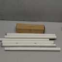 Juexica Ceiling Curtain Track Set White 6.6ft-9.8ft Heavy Duty Ceiling Mount Adjustable Length Curtain Rails with Clips Hooks End Hook