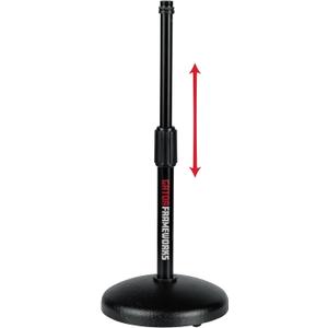 Gator Frameworks Desktop Microphone Stand with Round Weighted Base & Adjustable Height (GFW-MIC-0501)