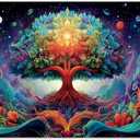1000 Piece Puzzle for Adults, Tree of Life Psychedelic Jigsaw Puzzle, 27.6 x 19.7in 1000 Pieces Jigsaw Puzzles for Adults, Gift for Friends Family, Wall Art Home Decor